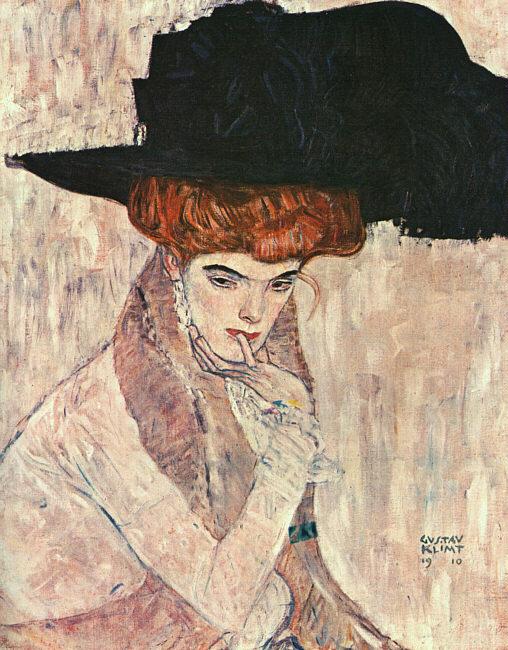 Gustav Klimt The Black Feather Hat Sweden oil painting art